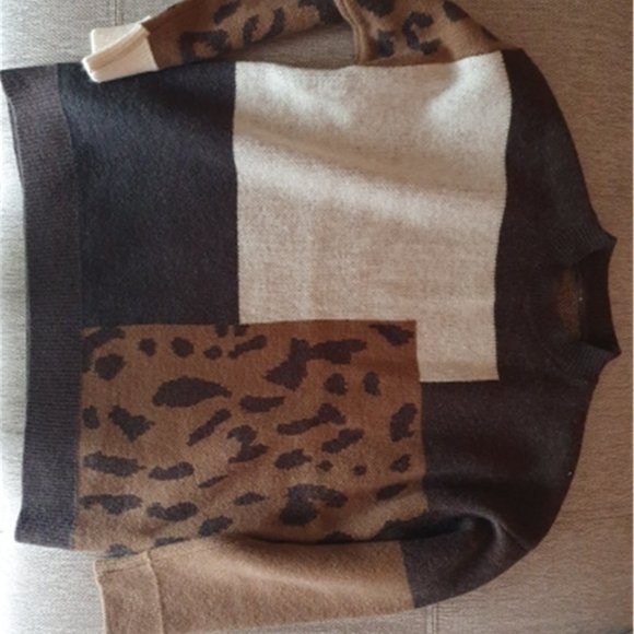 Spring Women Vintage Leopard Pullover and Sweaters - Picture 3 of 6